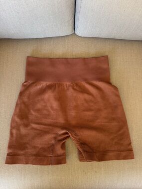 Caramel brown exercise, bike shorts size medium